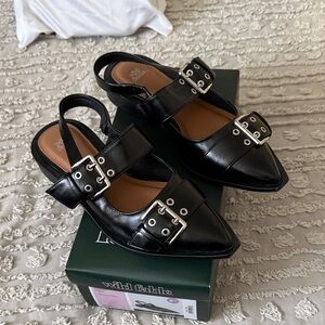 Wild Fable Black Double Buckle Flats Size 6.5